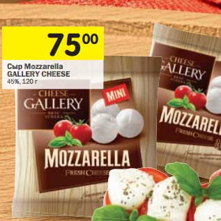 Акция - Сыр Mozzarella Gallery Cheese 45%