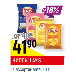 Акция - ЧИПСЫ LAY’S