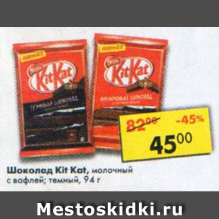 Акция - Шоколад Kit Kat молочный