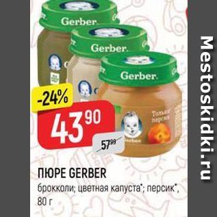 Акция - Пюре GERBER