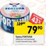 Магазин:Перекрёсток,Скидка:Тунец Fortuna 