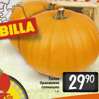 Акция - Тыква Оранжевое солнышко