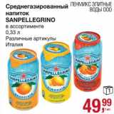 Магазин:Метро,Скидка:Среднегазированный напиток Sanpellegrino 