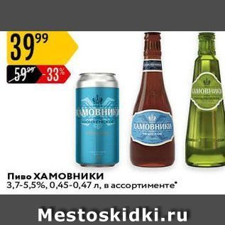 Акция - Пиво ХАМОВники