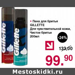 Акция - Пена для бритья Gillette