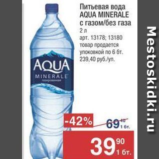 Акция - Питьевая вода AQUA MINERALE