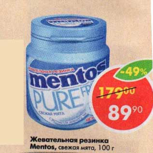 Акция - Жевательная резинка Mentos