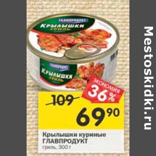 Акция - Крылышки куриные Главпродукт