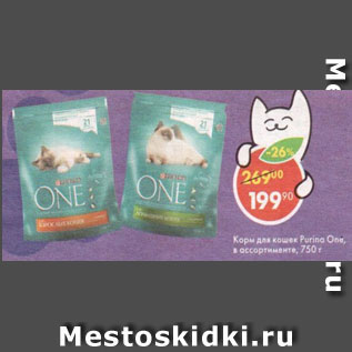 Акция - Корм для кошек Purina One