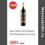 Магазин:Глобус,Скидка:Вино Castillo Santa barbara Gran Reserva