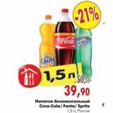 Магазин:Наш гипермаркет,Скидка:Напиток безалкогольный Coca-Cola/ Fanta/ Sprite