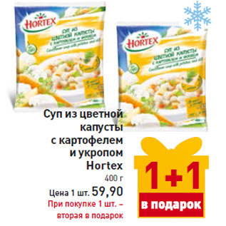 Акция - Суп из цветной капусты с картофелем и укропом Hortex