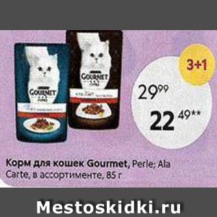 Акция - Корм для кошек Gourmet