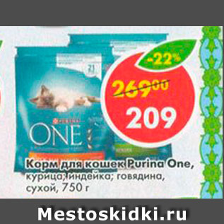 Акция - Корм для кошек Purina One