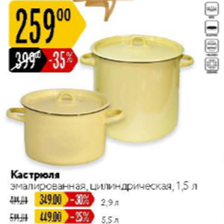 Акция - Кастрюля эмалированная