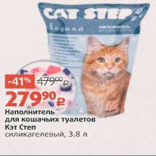 Акция - Наполнитель для кошачьих туалетов Кэт Степ