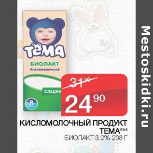 Акция - Кисломолочный продукт Тема