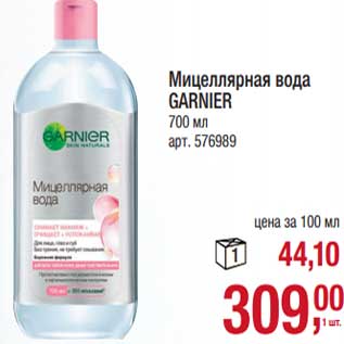 Акция - Мицеллярная вода Garnier