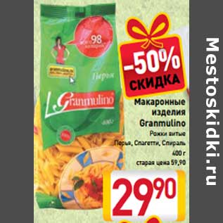 Акция - Макаронные изделия Granmulino