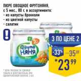 Магазин:Лента супермаркет,Скидка:Пюре овощное ФрутоНяня с 5 мес 