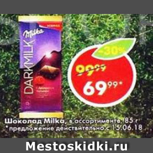 Акция - Шоколад MILKA