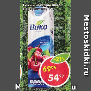 Акция - Соки и нектары Вико