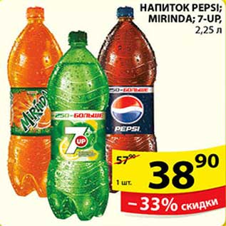 Акция - НАПИТОК PEPSI; MIRINDA; 7-UP