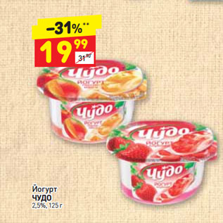 Акция - Йогурт ЧУДО 2,5%