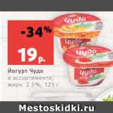 Магазин:Виктория,Скидка:Йогурт Чудо
в ассортименте,
жирн. 2.5%, 125 г
