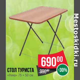 Акция - Стол туриста «Ника» 75 × 50 см
