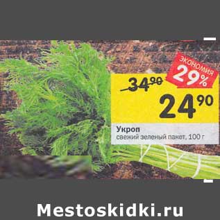 Акция - Укроп свежий зеленый пакет