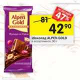 Магазин:Перекрёсток,Скидка:Шоколад Alpen Gold 