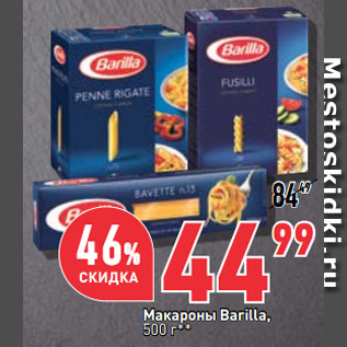 Акция - Макароны Barilla