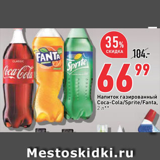 Акция - Напиток Coca-Cola/Sprite/Fanta