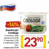 Магазин:Билла,Скидка:Биойогурт
Слобода
С лимоном, 5,5%
Десертный, 8,7%
С персиком, 2,9%
С клубникой, 2,9%
125 г