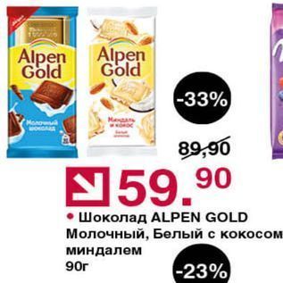 Акция - Шоколад АLPEN GOLD