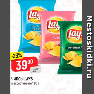 Акция - Чипсы Lays