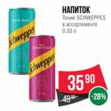 Spar Акции - Напиток
Тоник SCHWEPPES
в ассортименте
0.33 л
