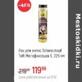 Глобус Акции - Лак для волос  Schwarzkopf Taft 