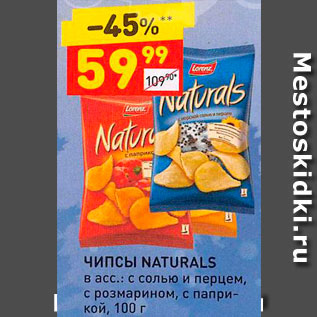 Акция - Чипсы Naturals