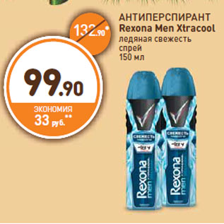 Акция - АНТИПЕРСПИРАНТ Rexona Men Xtracool