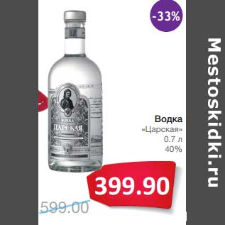 Акция - Водка "Царская" 40%