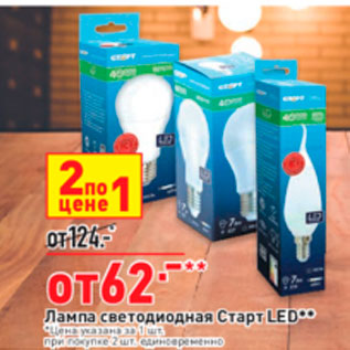 Акция - Лампа светодиодная Старт Led