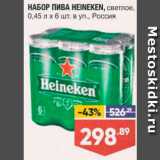 Лента супермаркет Акции - Пиво Heineken