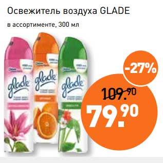 Акция - Освежитель воздуха Glade