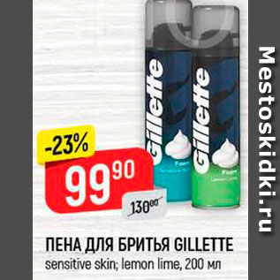 Акция - Пена для бритья Gillette