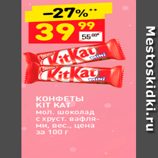 Акция - КОНФЕТЫ KIT KAT