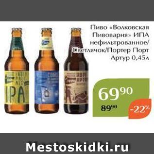 Акция - Пиво «Волковская Пивоварня»