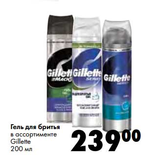 Акция - Гель для бритья Gillette