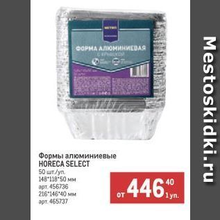 Акция - Формы алюминиевые HORECA SELECT